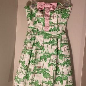 Strapless Lilly Pulitzer Mint Julep Dress